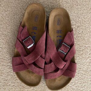 Birkenstock Lugano Maroon Soft Footbed